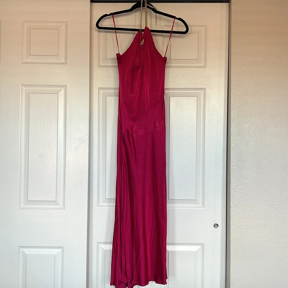 Satin Halter Dress - Picture 8 of 10